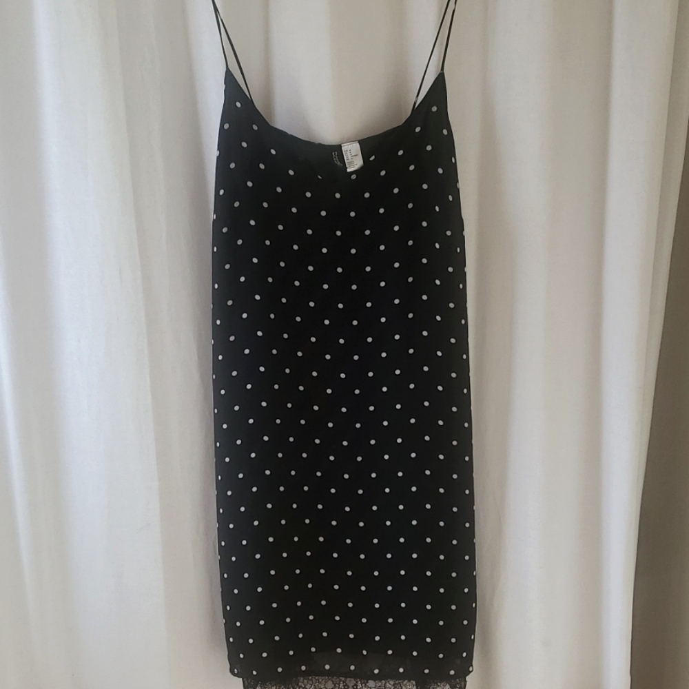 DIVIDED Black Slip Dress sz 14